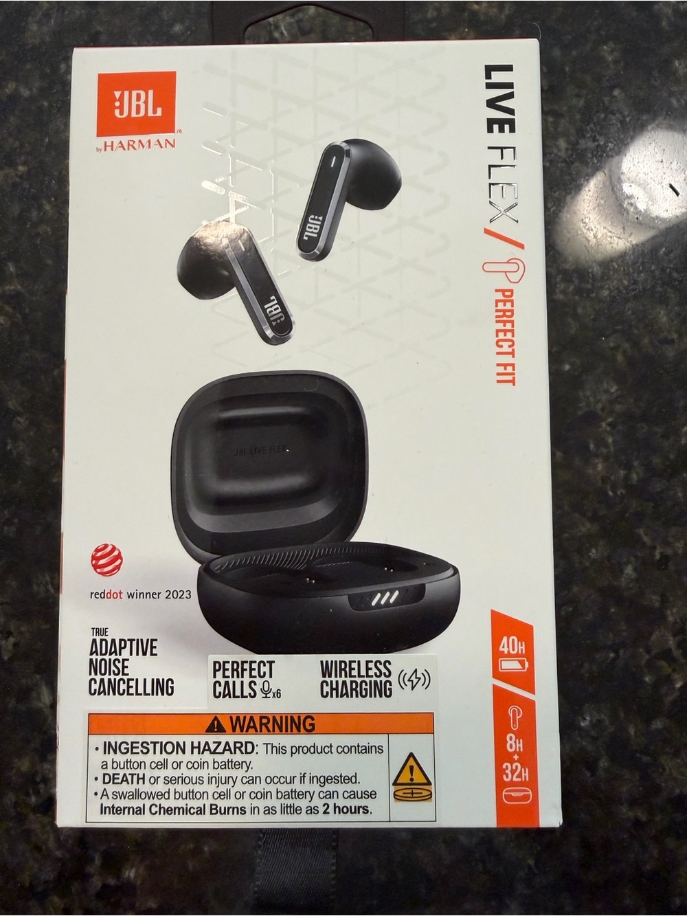 JBL Live Flex Perfect fit Wireless Earbuds - Black